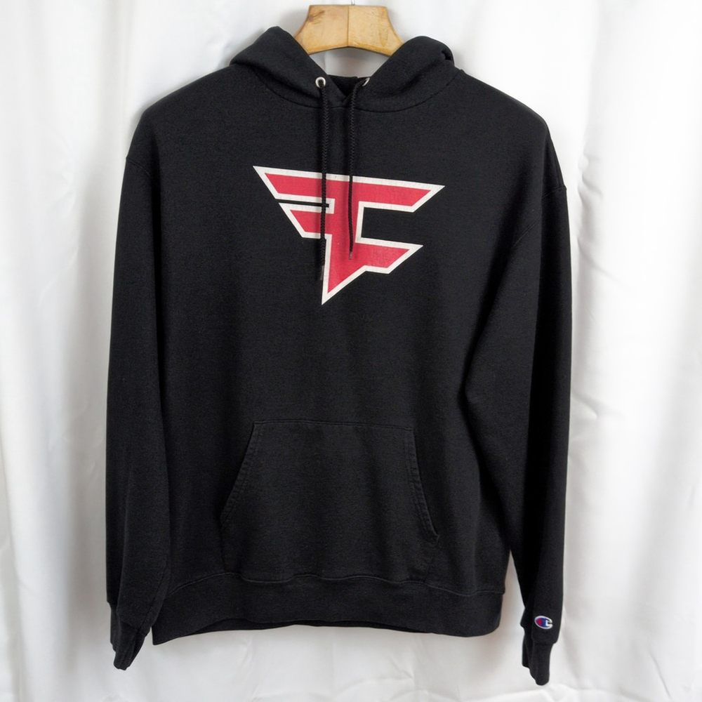 Faze Clan Champion Black Hooded Sweatshirt XL